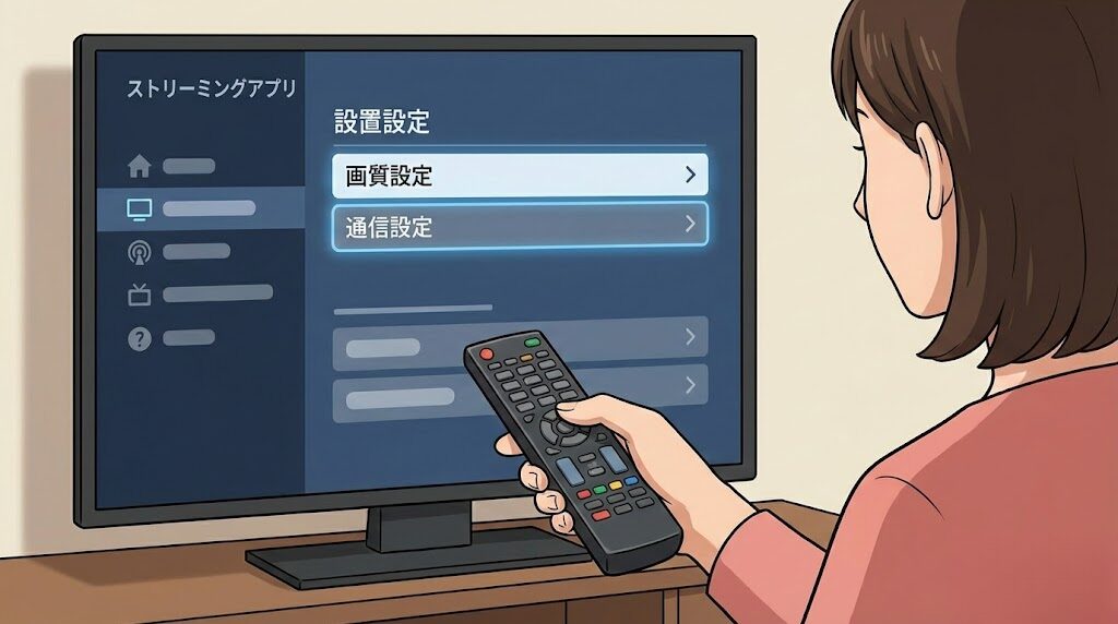 テレビでU-NEXTがすぐ止まる際のアプリ設定変更