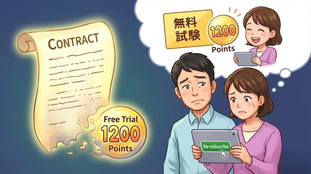 再入会でU-NEXTの1200ポイントがもらえない仕様