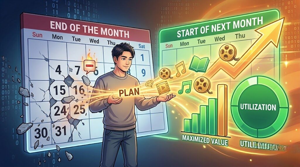 U-NEXTを月末に登録する際の日割り対策